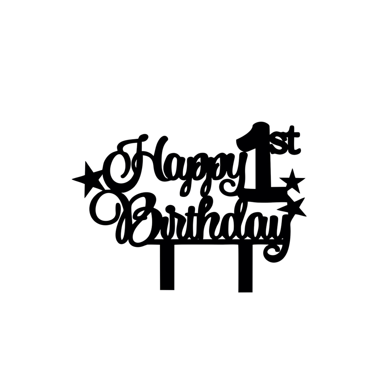 Happy 1st Birthday (stars)